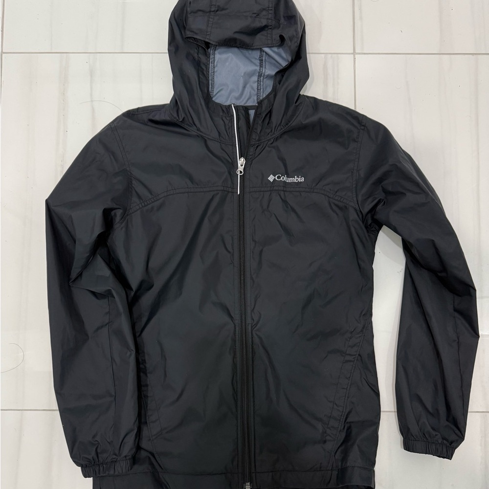 Columbia Kids Black Hooded Raincoat